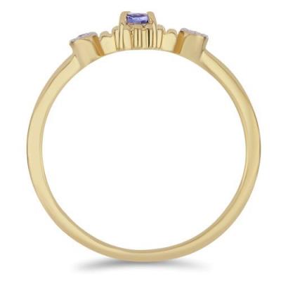 BUY TANZANITE GEMSTONE RING IN GOLD PLATED